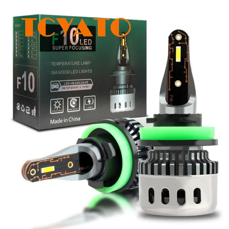 TCYATO 2PCS F10 H7 Led Headlight 6000K H1 H8 H4 Led Bulb Fog