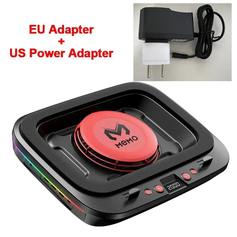 MEMO FL08 7 Angle Adjustable Notebook Powerful Fan Cooling Pad for 14-19 Game Laptop Cooler Strong Wind Kickstand Base Bracket