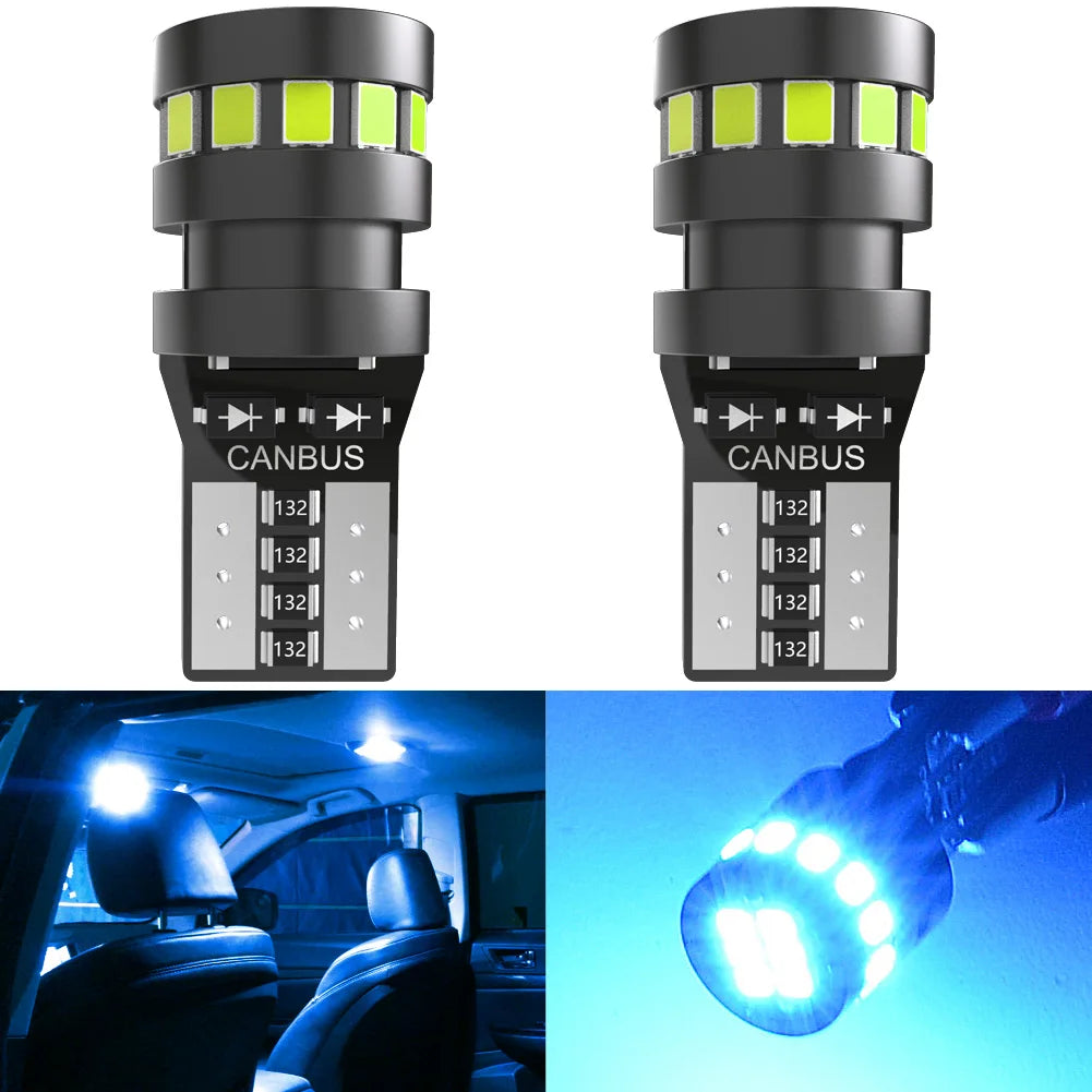 2x High Quality T10 W5W Orange Red 2015 LED Car Interior Reading Dome Light Marker Lamp 168 194 LED Auto Wedge Parking Bulbs