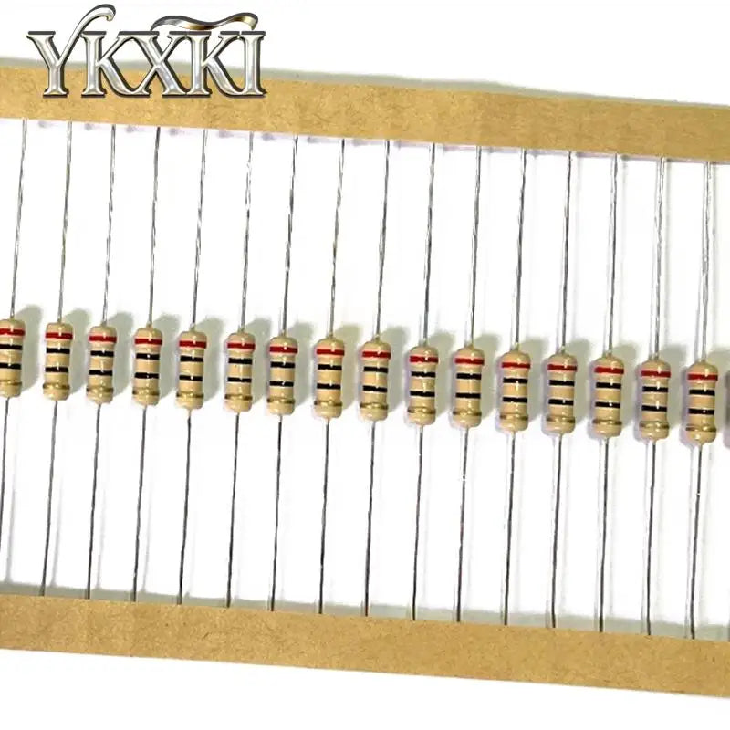 100PCS New 1/2W Carbon Film Resistor 5% 1R 1M 100R 220R 1K 1