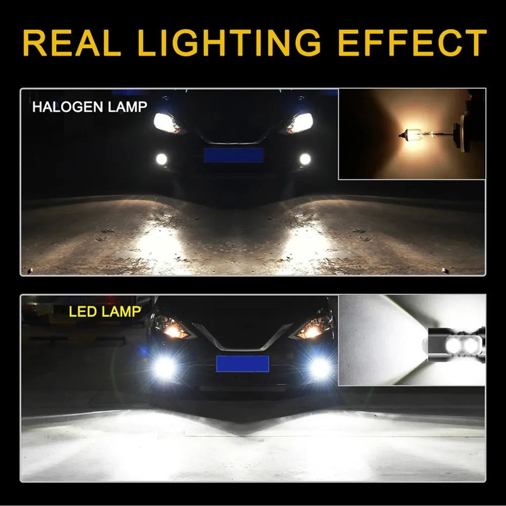 2PCS 2504 PSX24W 12276 Car Front LED Fog Light Blubs Accesso