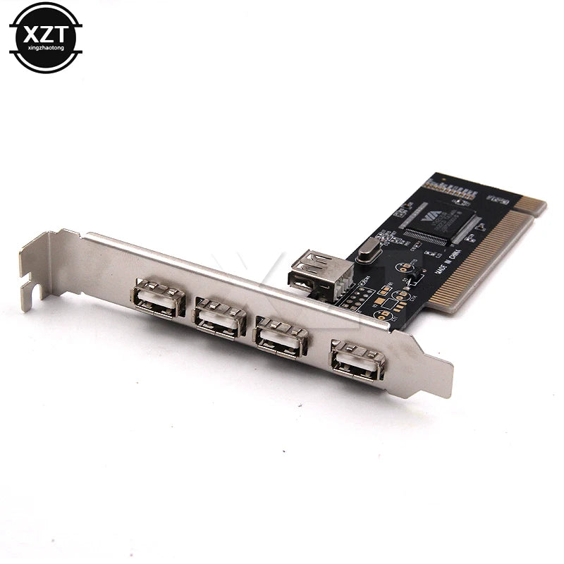 USB 2.0 4 Port 480Mbps High Speed VIA HUB PCI Controller Car