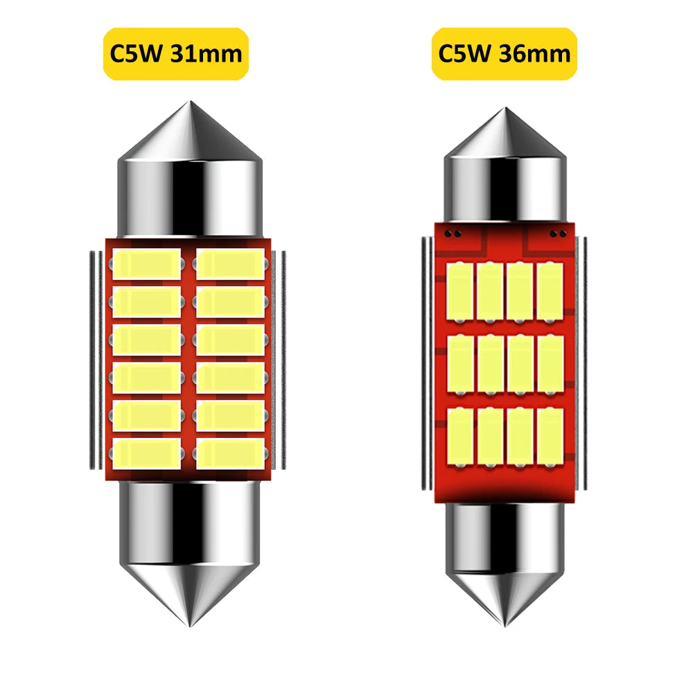 AUXITO 4Pcs Canbus C5W LED 31mm Festoon 36mm Bulb Car Interi