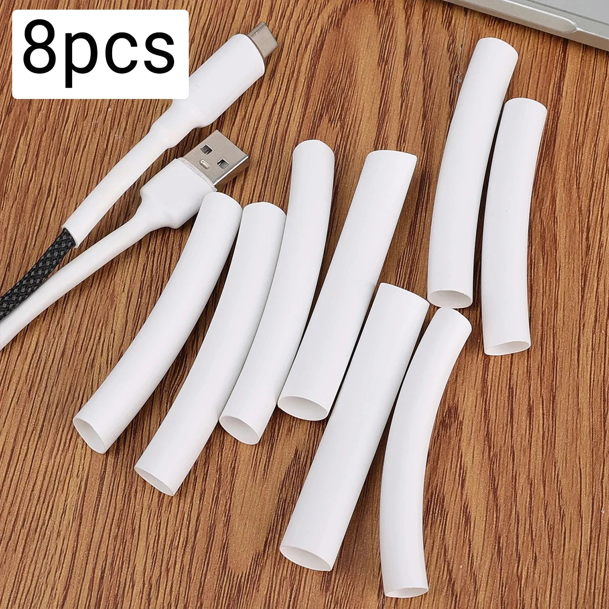 4/8/16pcs Heat Shrink Tube Kit Thermoresistant Tubing Heat Shrink Wire Wrapping Charging Data Cable Insulation Sleeved Protecter