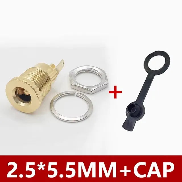 10/50PCS DC099 5.5 mm X 2.1mm DC Power Jack Socket 5.5 2.1 Female Panel Mount Connector 5.5 2.5mm Metal DC-099 Open Hole 11MM