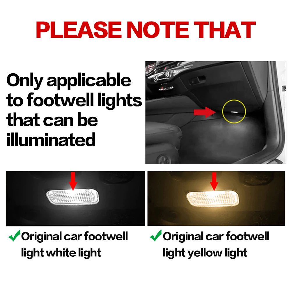 NEW LED Car Interior Footwell Light Atmosphere Lamp Accessor