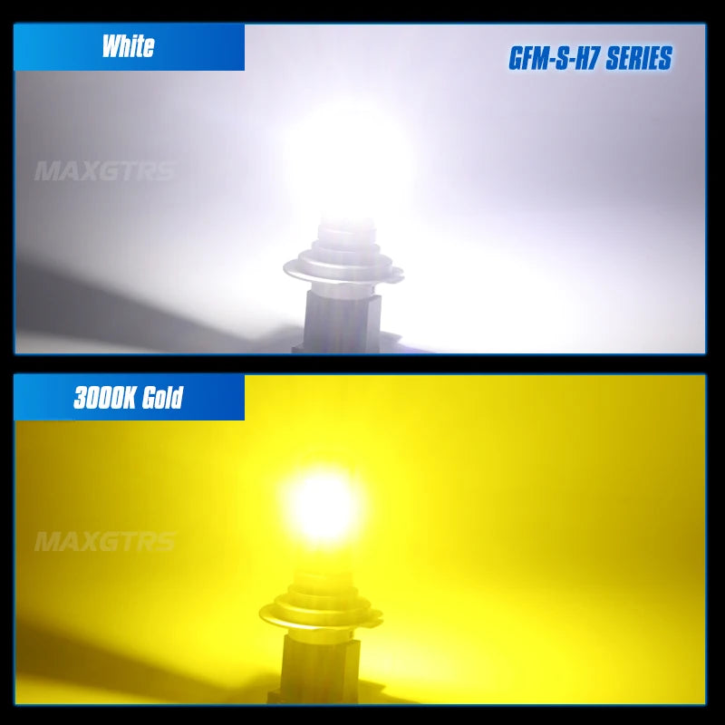 2Pcs Best Turbo H7 LED Bulbs with Fan CSP Chip High Power 70