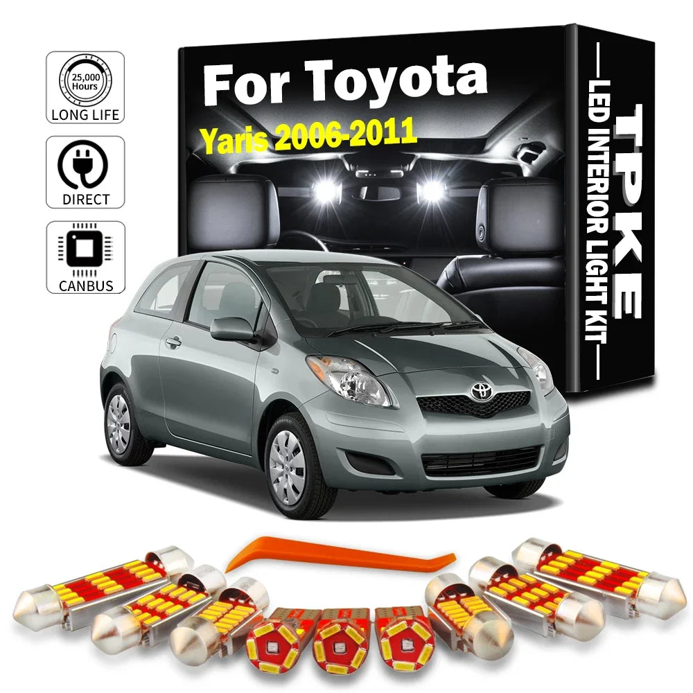9Pcs Accessories For Toyota Yaris 2006 2007 2008 2009 2010 2