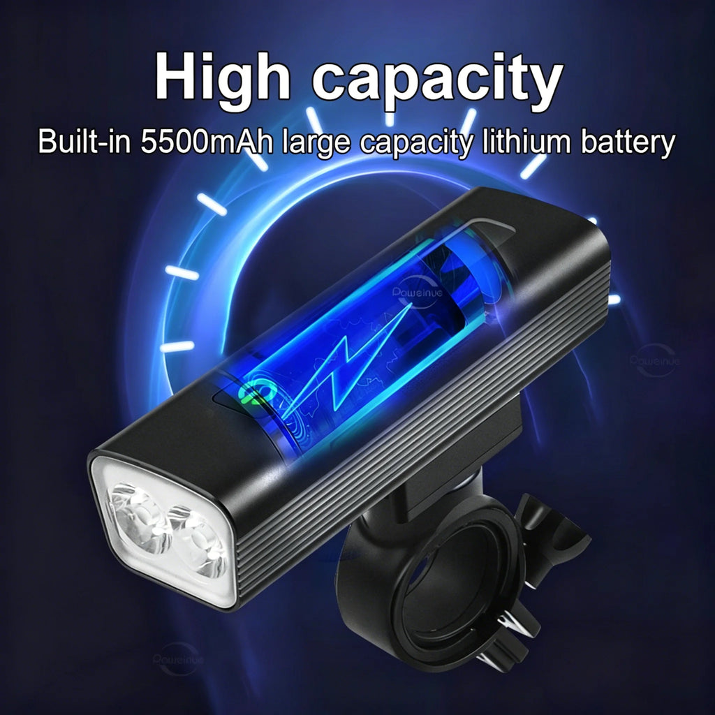 99000LM 5500mAn USB Rechargeable Bike Light Bike Headlight P