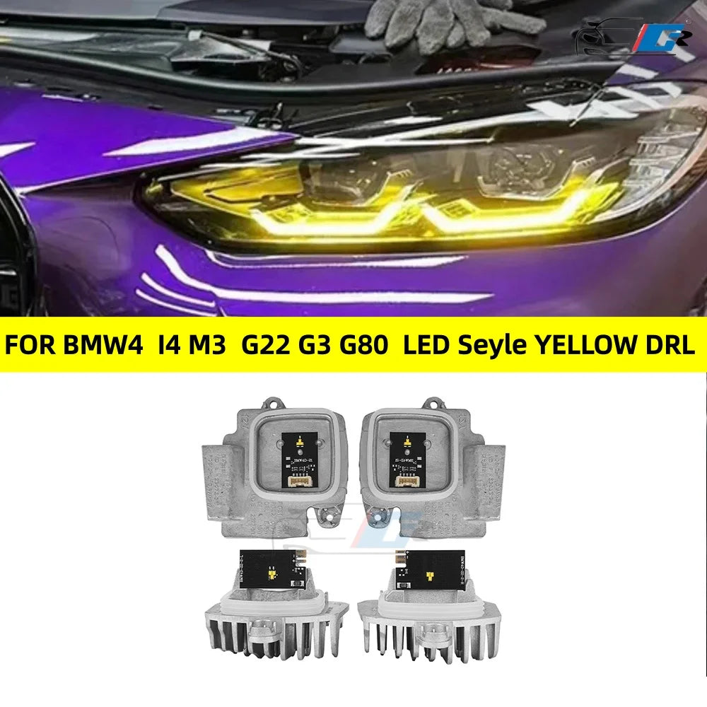 Angel Eyes DRL LED Board Lightsource For BMW G80 M3 G82 G83 M4 G22 G23 G26 2021-2024 Amber Blue Red Daytime