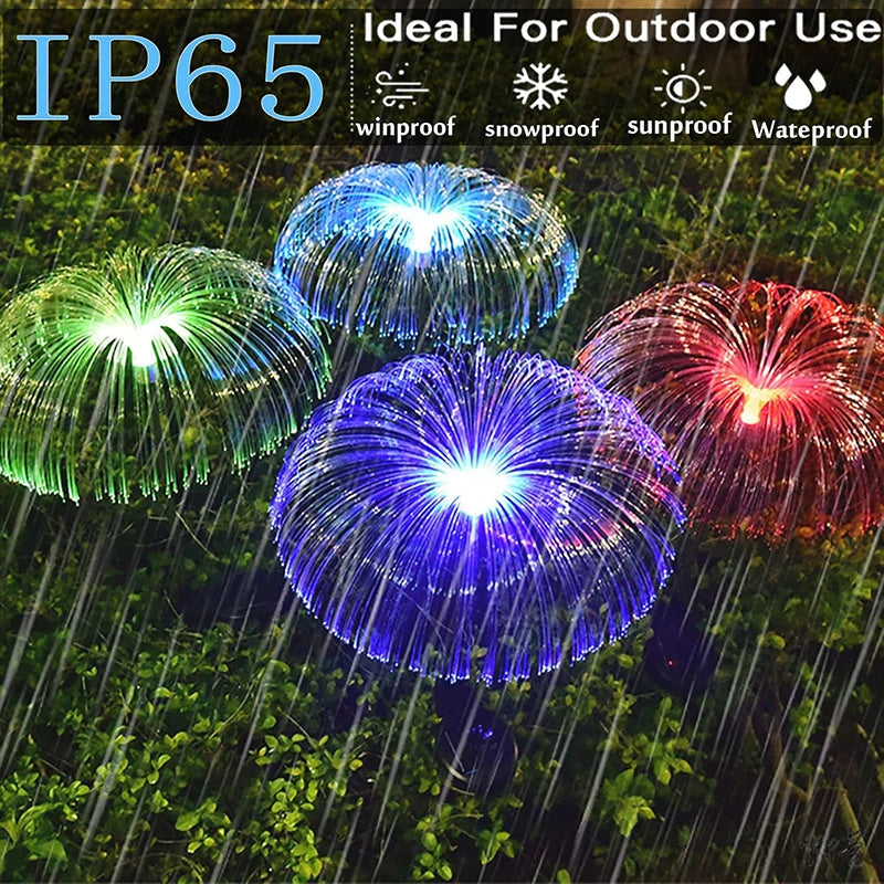 LED Solar Jellyfish Garden Lights Outdoor Waterproof Yard Ba