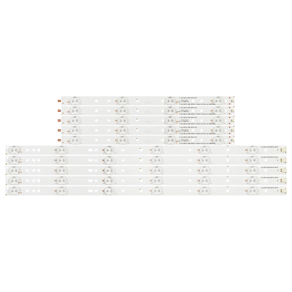 LED Backlight Strip for AOC 43Inch Haier 43CH6000 LB-PF3528-GJD2P5C435X10-B screen TPT430H3 LB43101 V0_01