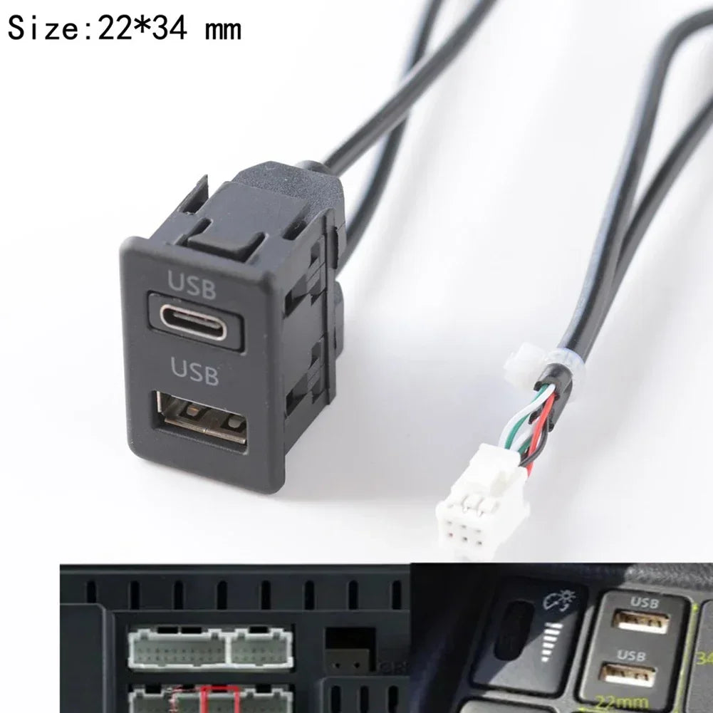 145cm Car Navigation Machine 6 Pin To U SB With TYPE-C Audio
