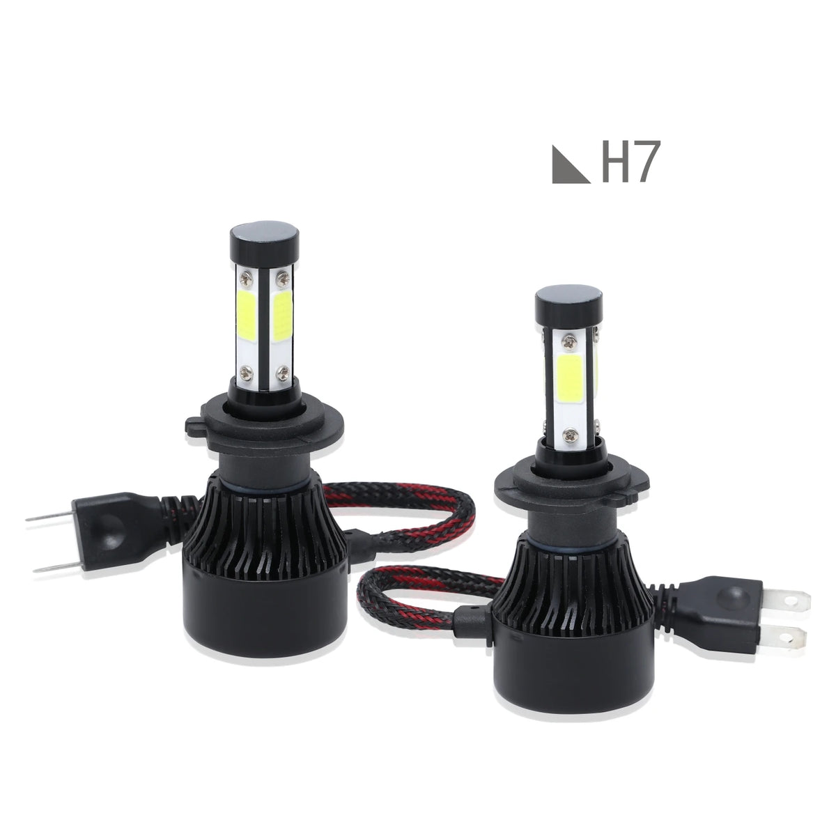 2Pcs New 4 Sides LED 6500K H4 H7 H11 H9 H8 9004 9005 9006 9007 4COB Car LED Headlight Bulbs Auto Led HB3 HB4 HB5 Headlamps 12V