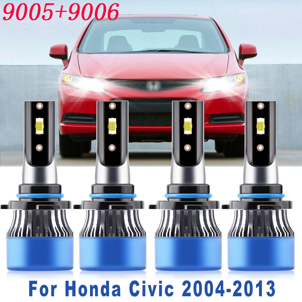 4x High Low Combo Beam 9005 9006 LED Headlight Bulbs Convers