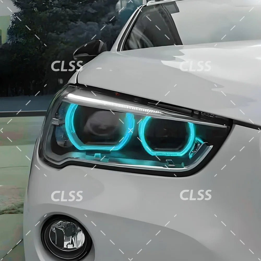 Angel Eye DRL Board 63117428791 For BMW X1 F48 F49 X2 F39 2016-2019 Yellow Blue Amber LED Headlight Daytime