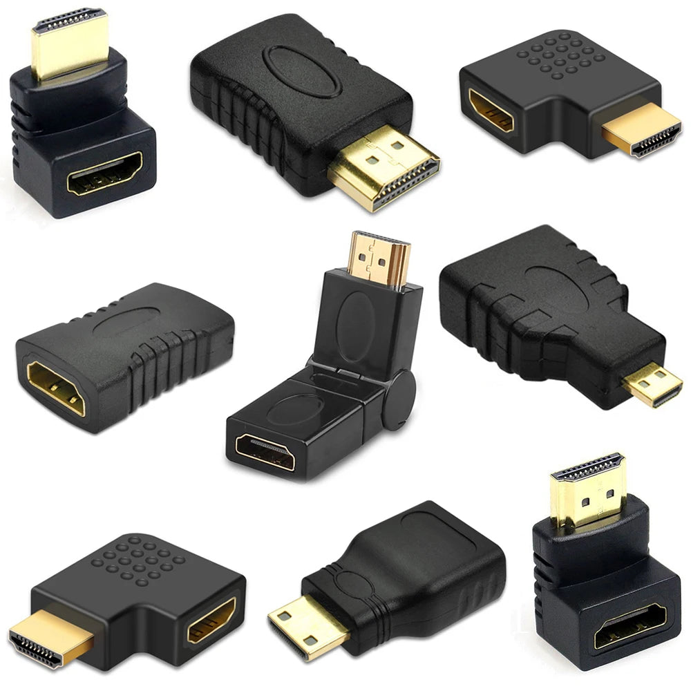 HDMI-Compatible Adapter 90 270 Degree Right Angle Male to Fe