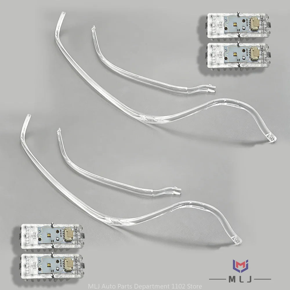 DRL Angel Eye Module Light Guide Strip For Audi A4 RS4 A4L B8 PA 2012-2016 White Headlight P121260 DRL Tube