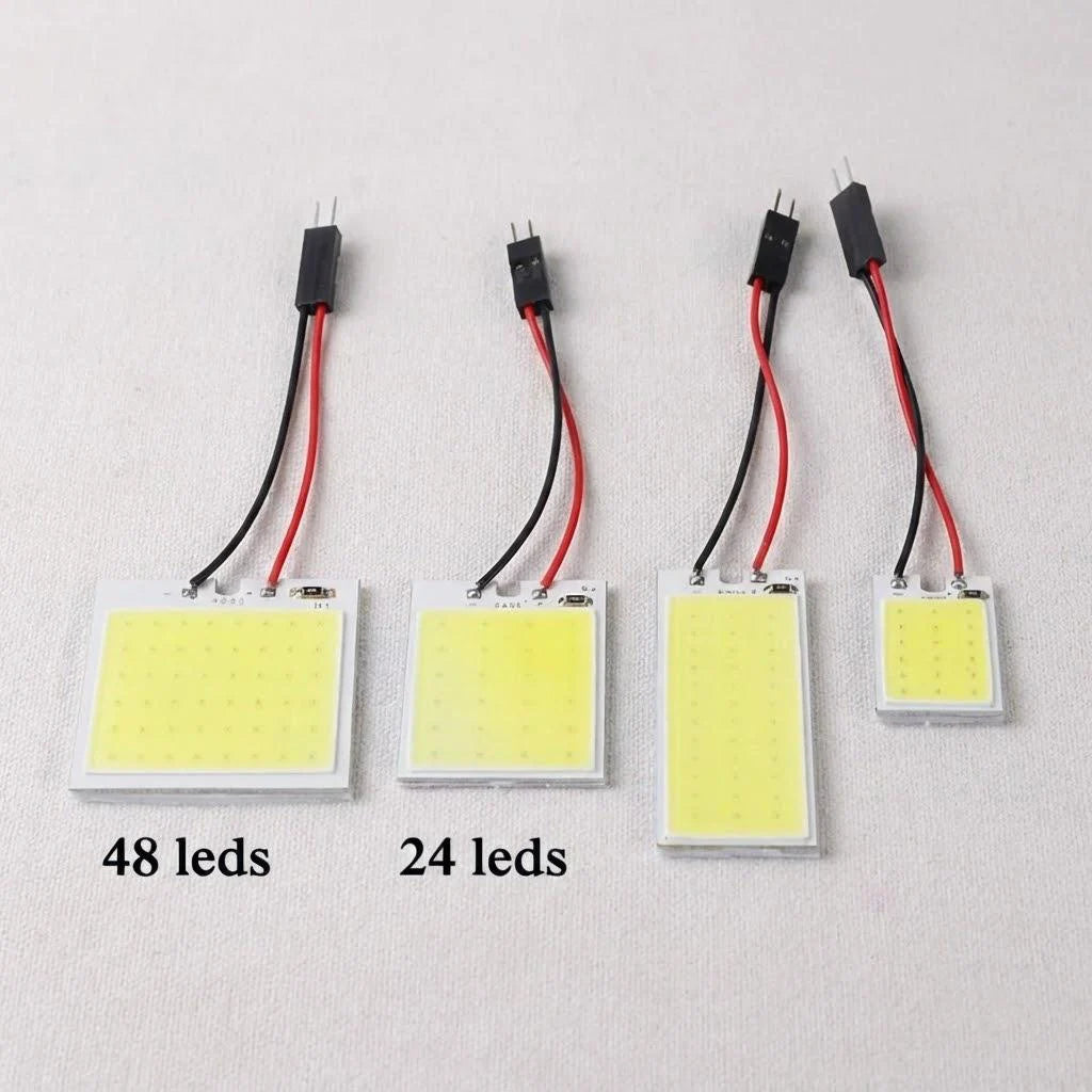2 Pcs 10 Pcs 18 24 48 White Reading Lamp LED T10 Bulb LED Car Parking Interior Panel Light Festoon Lamp