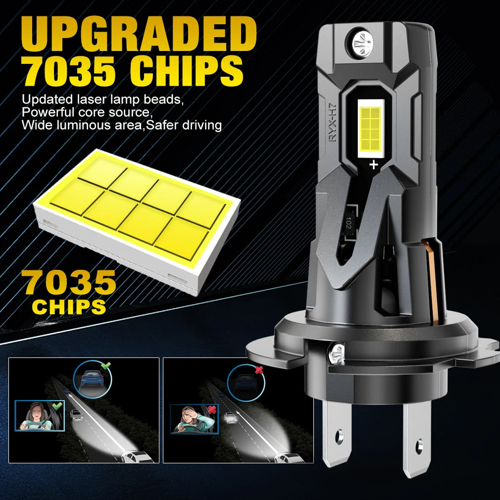XSTORM H7 LED Headlight Bulbs 120W 30000LM H7 LED Light Auto