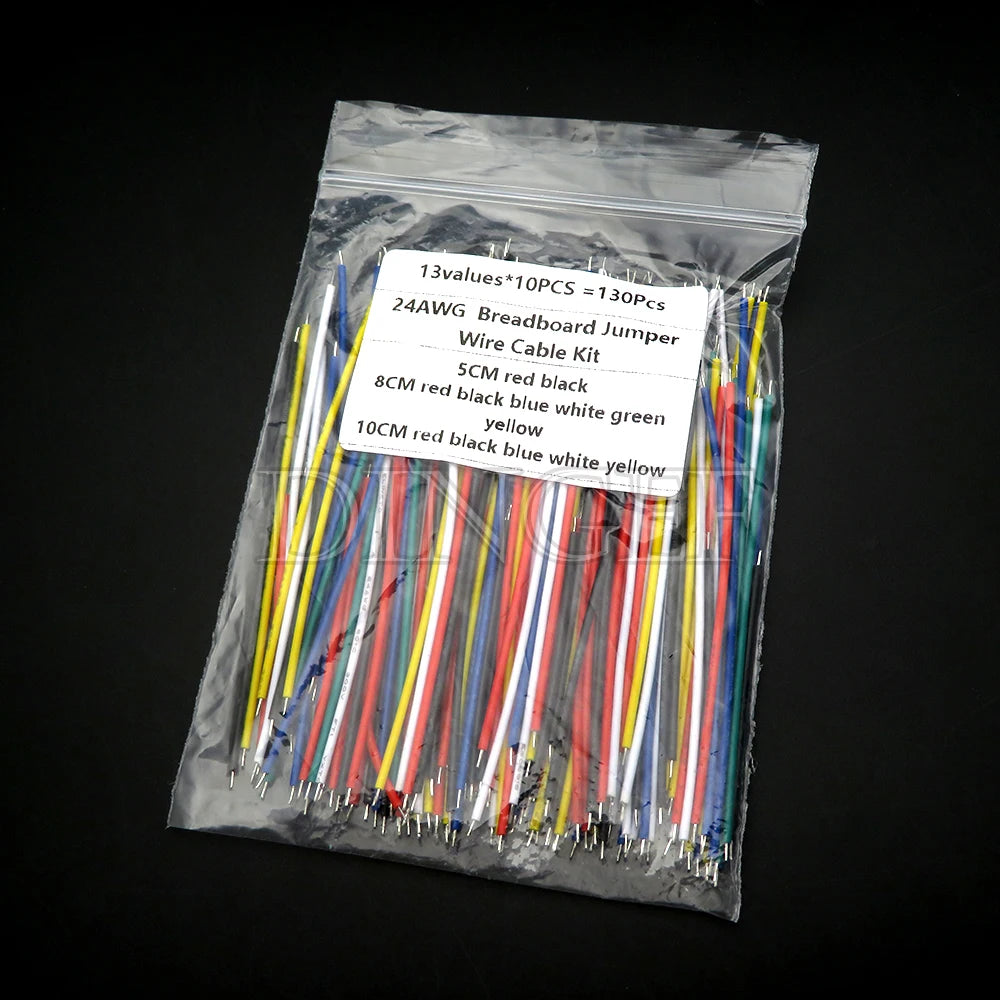 130Pcs 24AWG Breadboard Jumper Wire Cable Kit Tin-Plated PCB