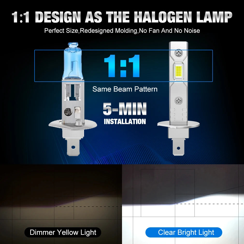 XSTORM H1 H3 LED Headlight Bulb Mini 200W 10000LM CSP for Ca