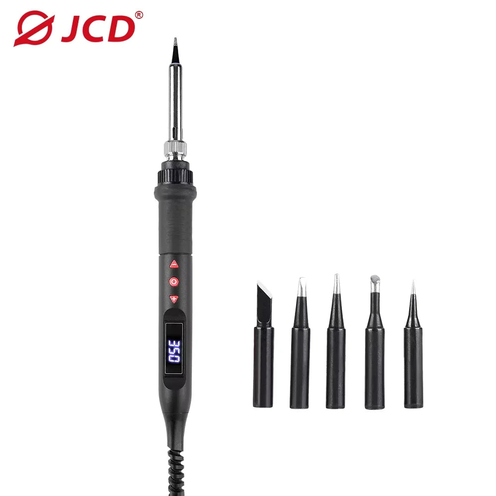 JCD 60W/80W Electric Soldering Iron Adjustable Temperature Digital Display Electronic Welding Repair Tools With Solder Tin Iron