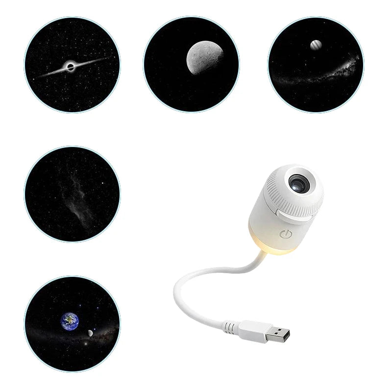 2026 Mini Star Projector Decor for Bedroom 2 in 1 Galaxy Shining Lamp USB Atmosphere Lamp for Home Car Decor Special Gift