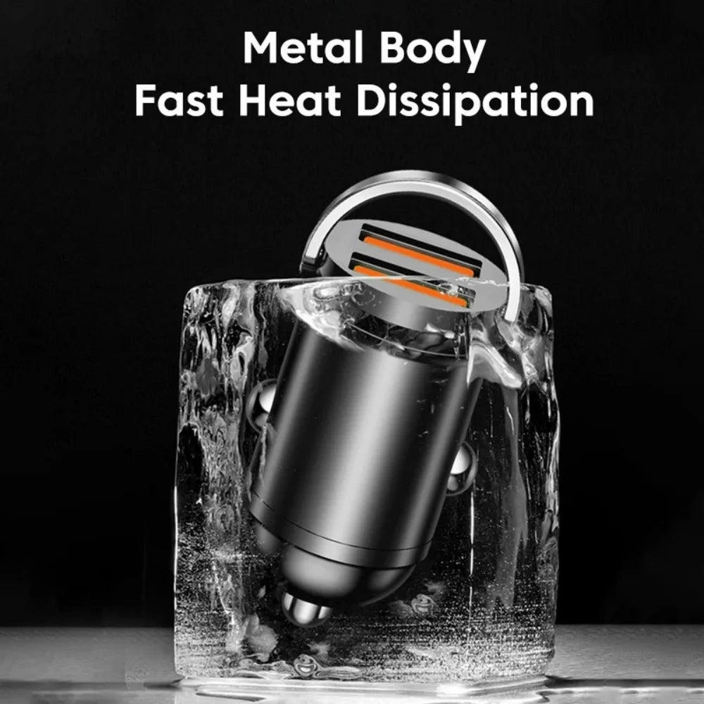 Car 66/100/200W Dual Port Mini USB Charger Ultra Fast Chargi