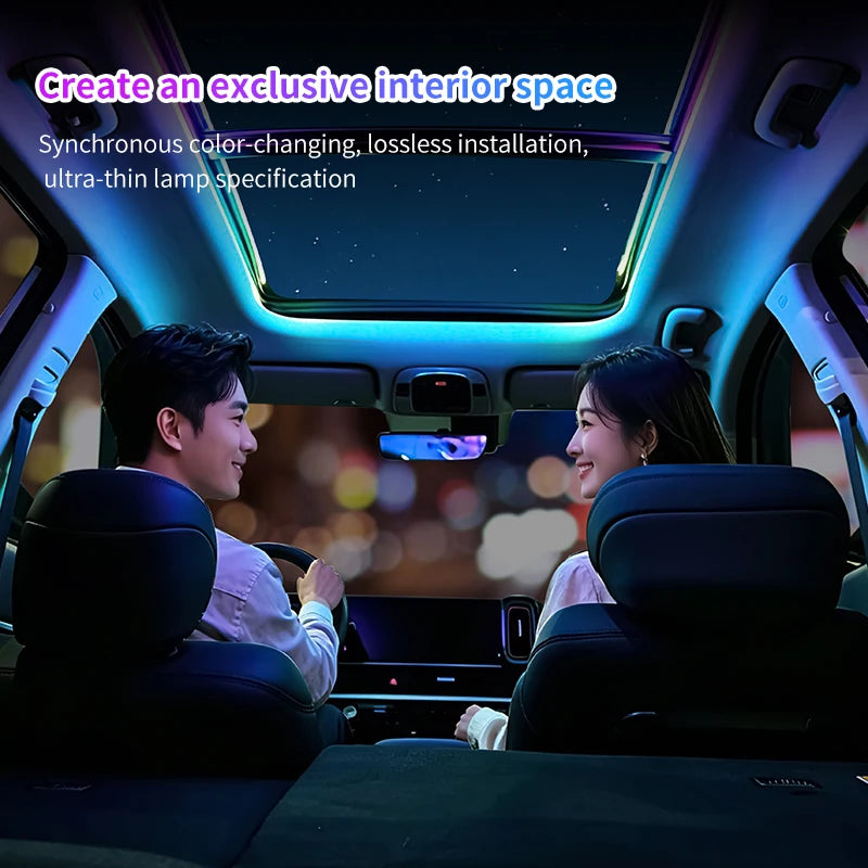 2026 Sunroof LED Strip Ambient Lamp Remote APP Control USB S