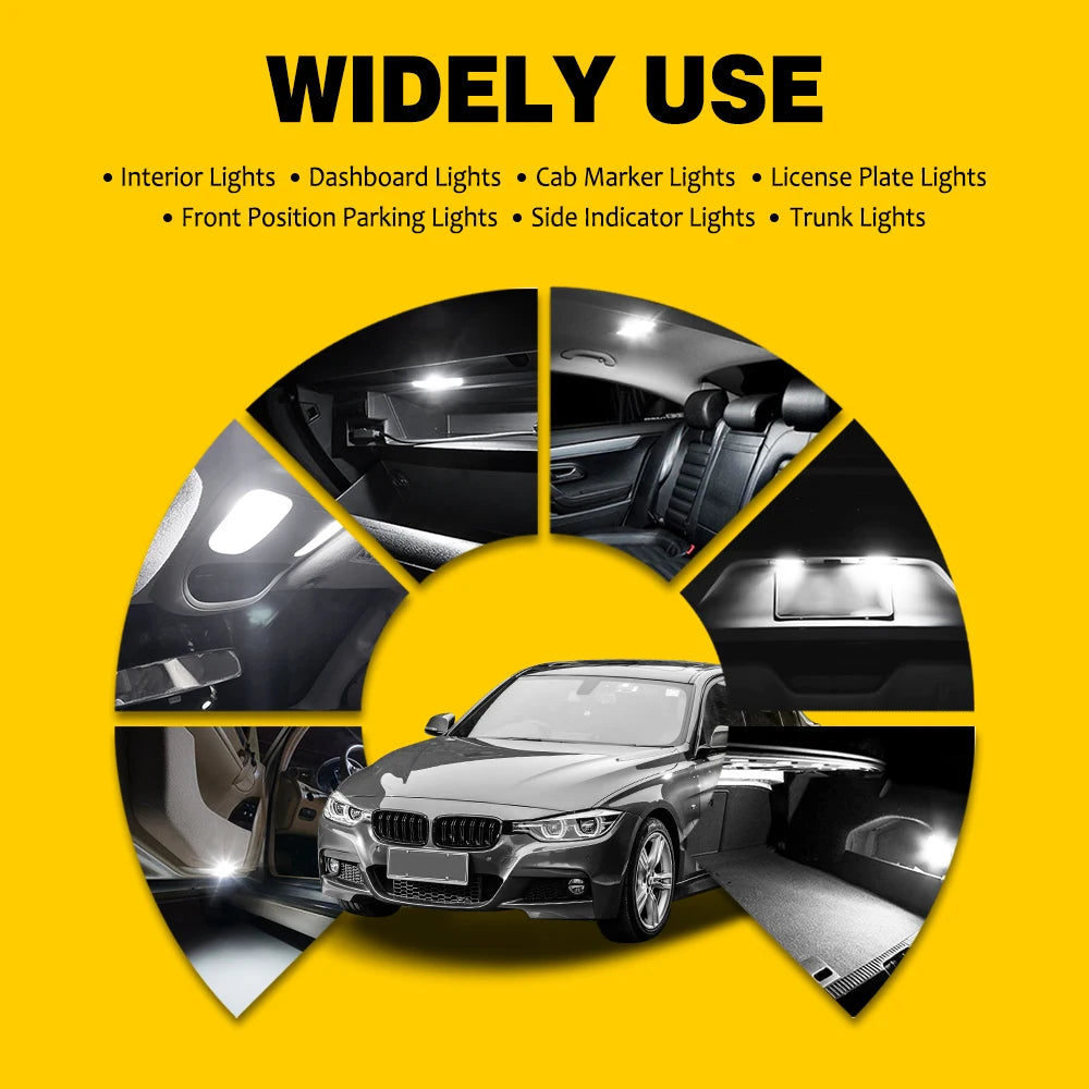 AUXITO 4/2Pcs Canbus T10 W5W Car Interior Light Bulbs 5W5 19