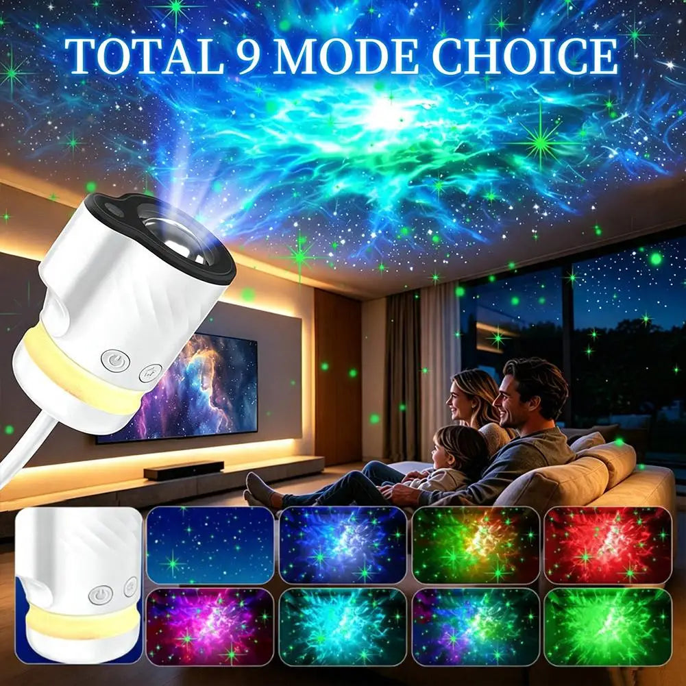USB Galaxy Starry Sky Projector Light HD Focus Night Light R