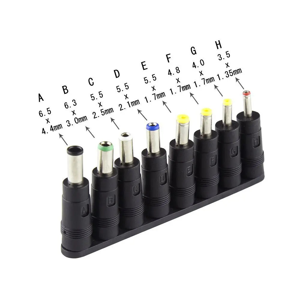 34PCS 8PCS Universal DC AC 5.5mmx2.1mm Power Adapter Tips Co