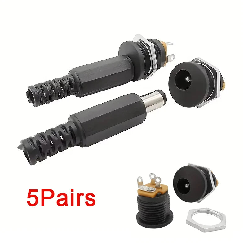 10Pcs DC 5.5x2.1mm 3.5x1.3mm 2.1 2.5 Connectors DC Power Plu