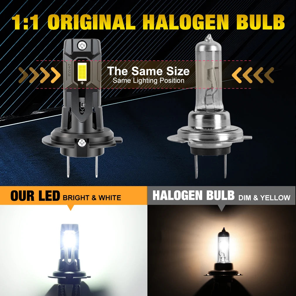 XSTORM H7 LED Headlight Bulbs 120W 30000LM H7 LED Light Auto