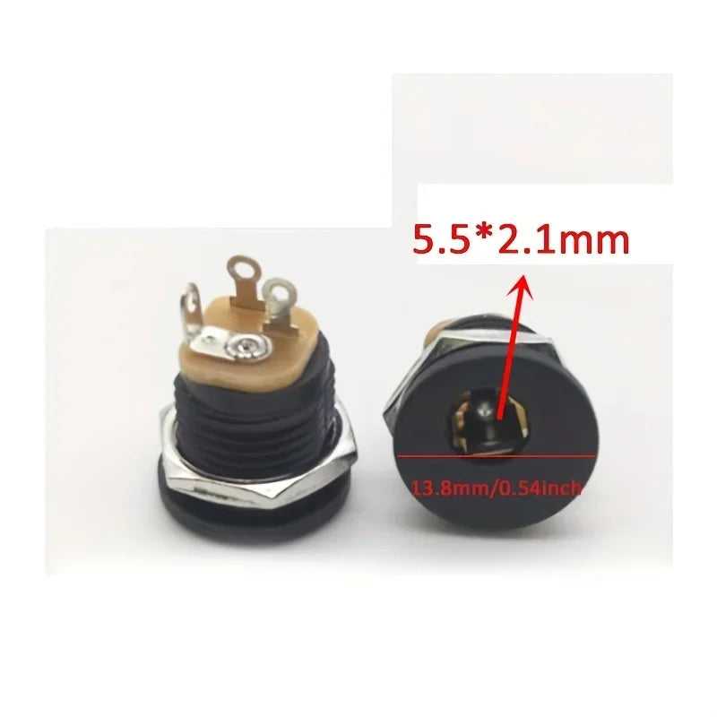 10Pcs DC 5.5x2.1mm 3.5x1.3mm 2.1 2.5 Connectors DC Power Plu
