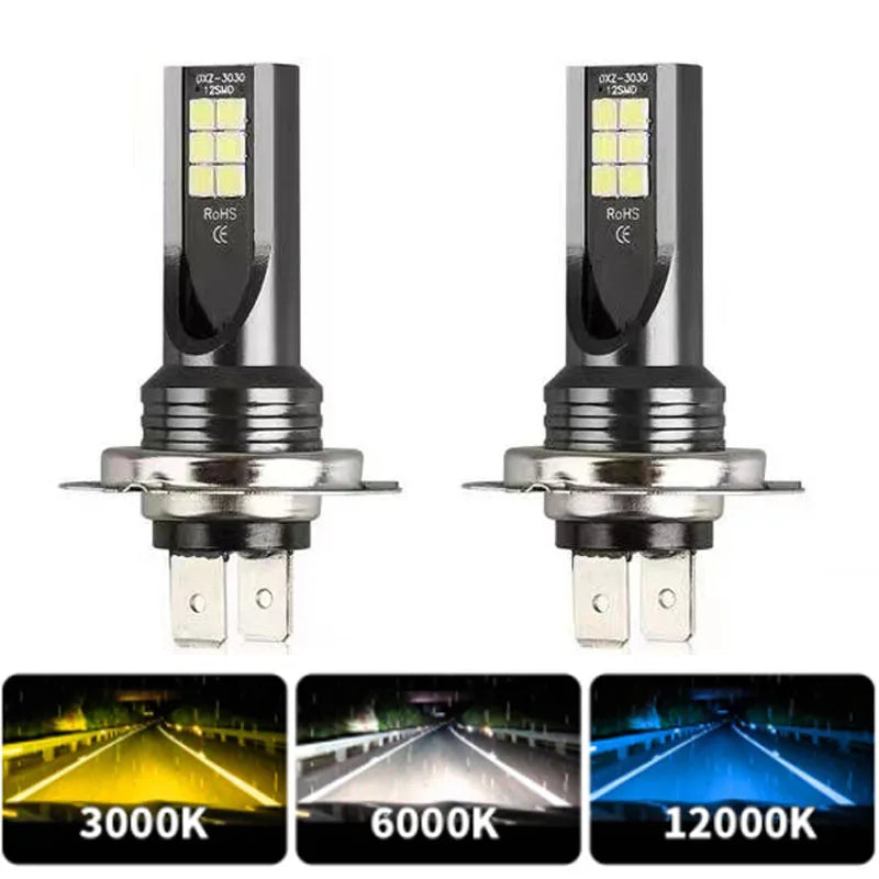 2Pcs LED H4 H7 Car Headlight Super Bright H16JP H8 H9 H11 90