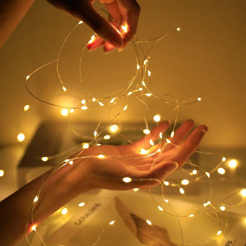 LED Fairy Lights Button Battery Light String Christmas Weddi