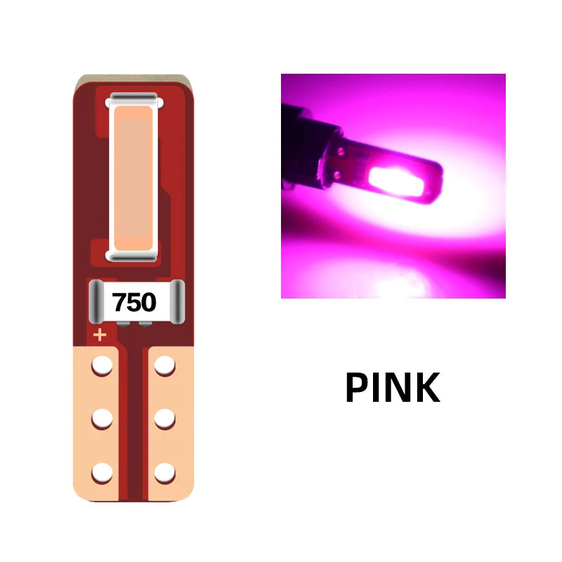 10/20/50 PCS T5 LED W3W W1.2W Led Bulb Car Interior Dashboard Warming Light CSP 2 SMD Auto Side Wedge Indicator Instrument Lamp