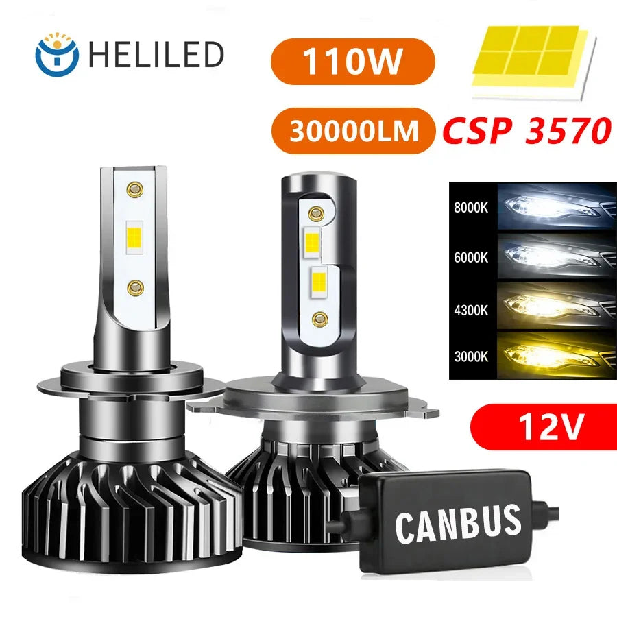 Car Lights 110W 3000K 4300K 6000K 8000K 9005 HB3 9006 HB4 88
