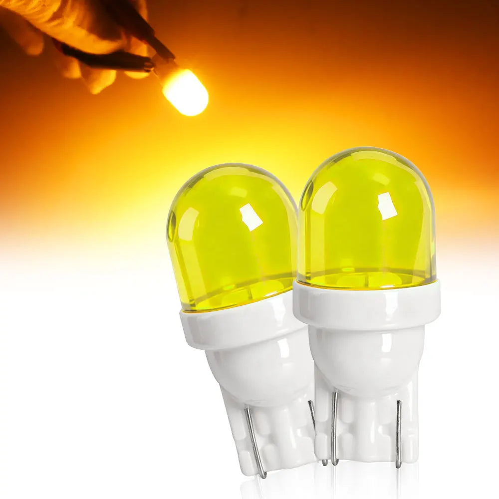 2PCS Ultra Bright T10 W5W 168 5630 LED Turn Reading Signals 12V White/Blue/Yellow/Red/Green For Car Brake Interior Light Bulbs