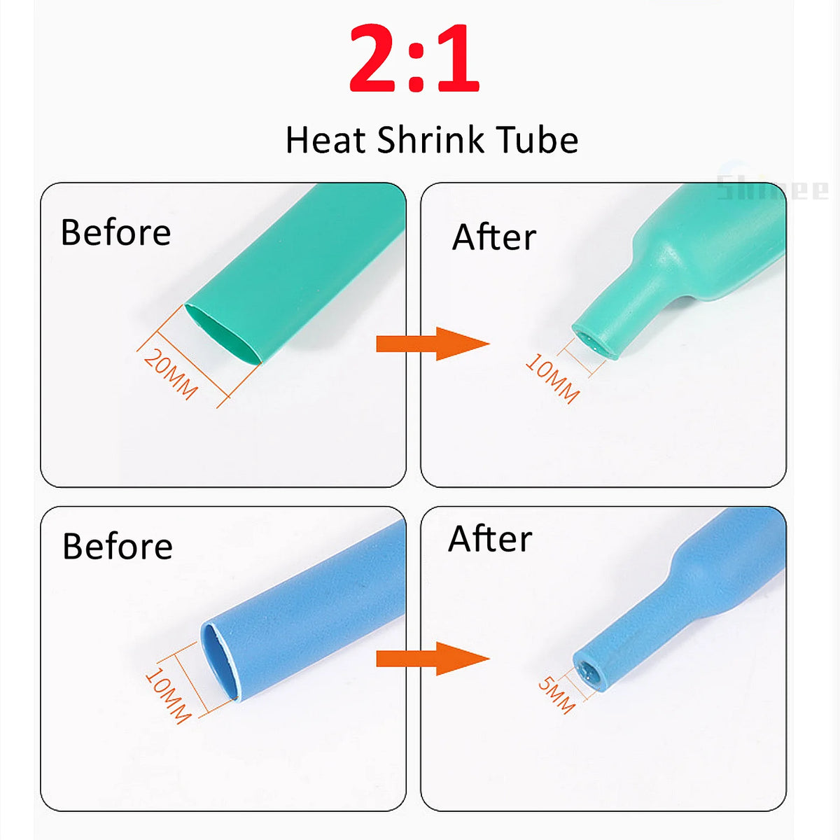1/3/5Pcs Non Slip Heat Shrink Tube Fishing Rod Wrap 15 18 20