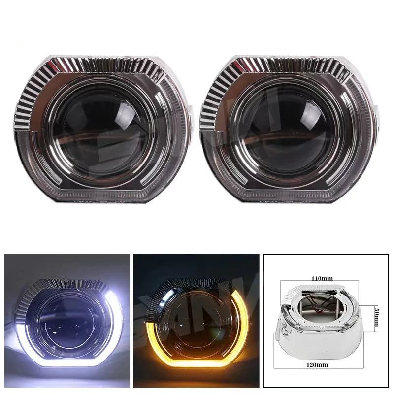 2pcs Projector Cover 2.5/3.0inch Headlight Lens Dust Cover H