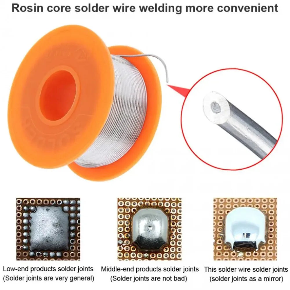 50/100g 0.5mm-2mm No-clean Rosin Core Solder Tin Wire Reel 6