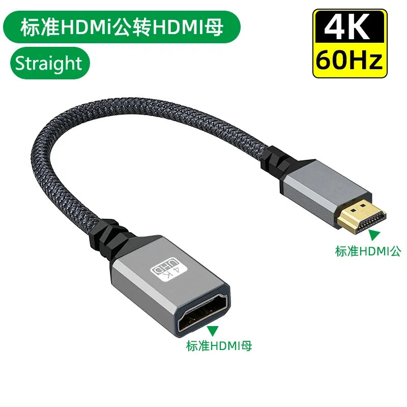 4K60Hz HDMI Male To Female Extension Cable Micro/Mini HDMI-C