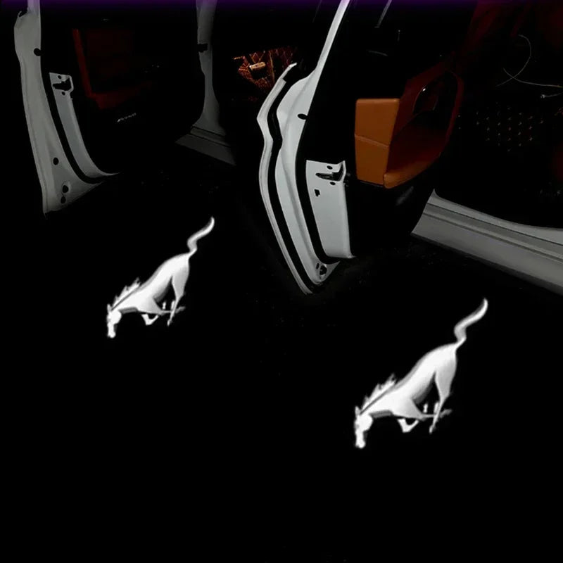 2PCS LED Lights Car Door Welcome Shadow Projector Lamps For Ford Logo Mustang Focus Fusion Transit Fiesta Explorer Ranger Smax