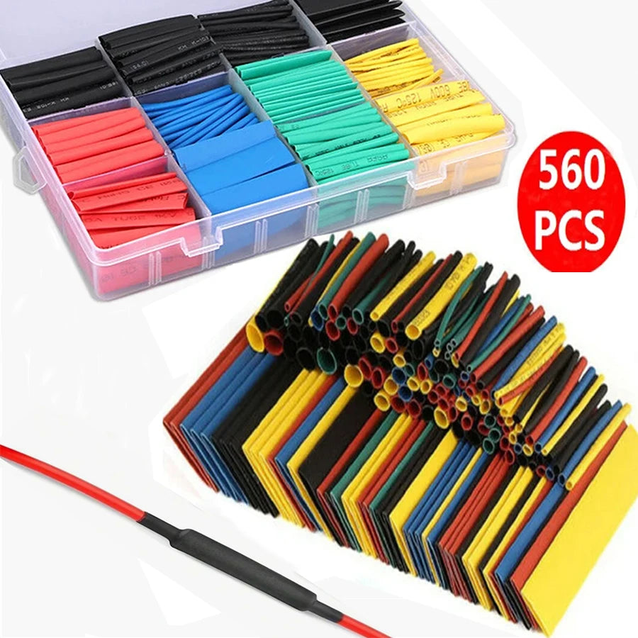 530/127pcs Heat Shrink Tubing Sleeves Polyolefin Set 2 1 Shr