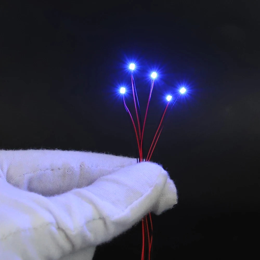 10pcs/Set Micro LED Lamp Chips 3V Pre-Soldered 0402 0603 080