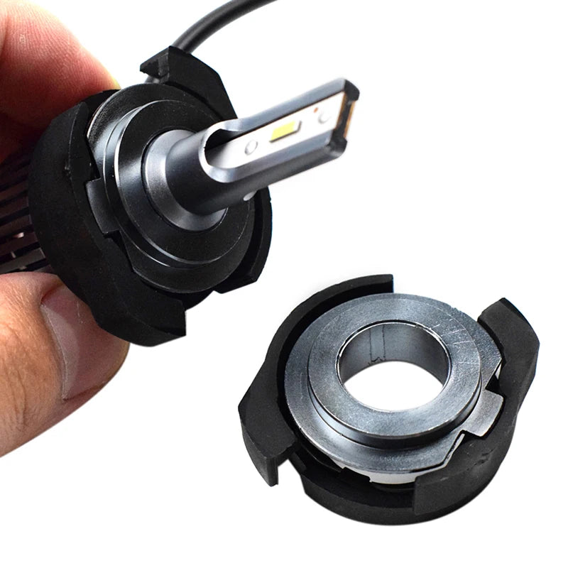 2Pcs H7 Automobile Led Headlight Bulb Base Replacement Holde