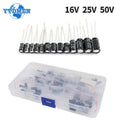 120pcs Electrolytic Capacitor 16V 25V 50V Aluminum Electroly